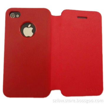 Leather Cellphone Case for iPhone 4/4S, Various Colors Available